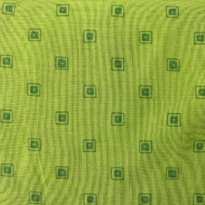Patchwork stof - grøn med firkanter