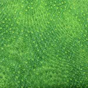 Patchwork stof - grøn med grene