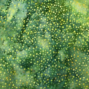 Patchwork stof - grøn batik med prikker