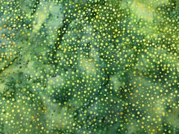 Patchwork stof - grøn batik med prikker