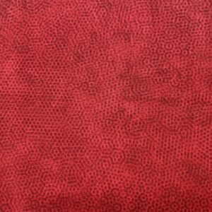 Patchwork stof - rød med mønster