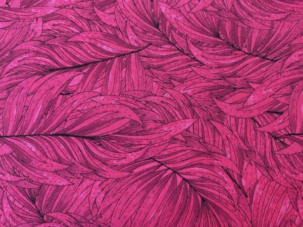 Patchwork stof - pink med store blade