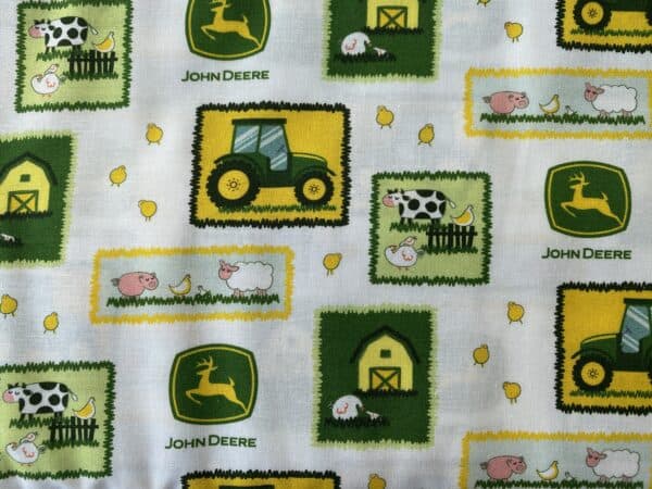 Patchwork stof - John Deere traktorer