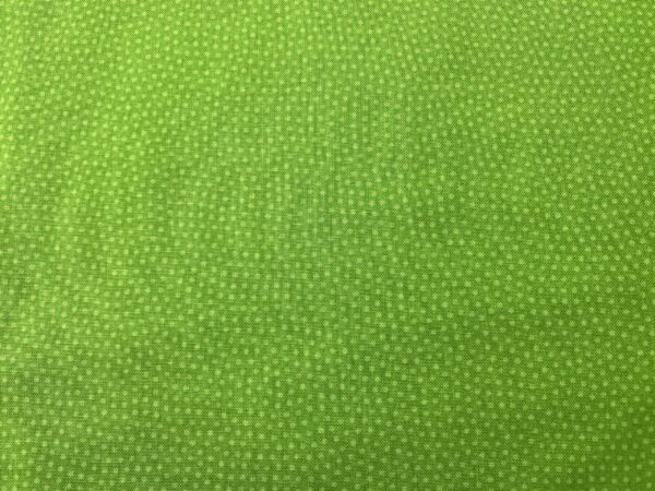 Patchwork stof - grøn med prikker