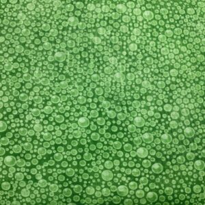 Patchwork stof - grøn med bobler
