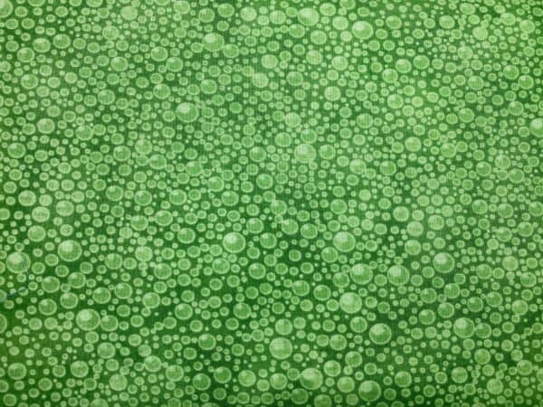 Patchwork stof - grøn med bobler