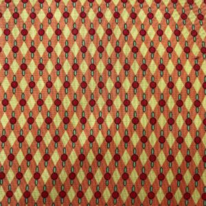 Patchwork stof - gul og orange harlekin mønster