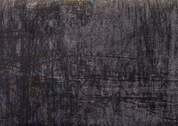 Patchwork stof - mørk grå med penselstrøg
