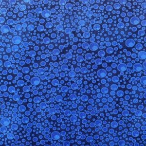 Patchwork stof - blå med bobler