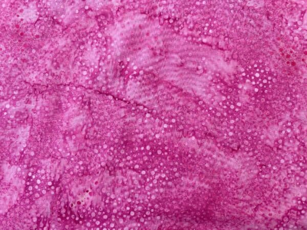Patchwork stof - pink batik med prikker