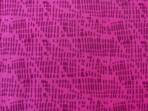 Patchwork stof - pink med streg mønster