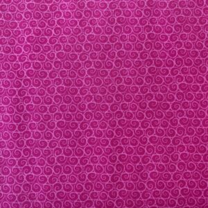Patchwork stof - pink med snirkler