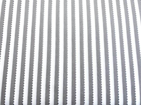 Patchwork stof - grå og hvide striber