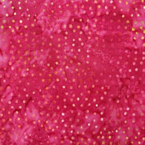 Patchwork stof - pink med lyse prikker