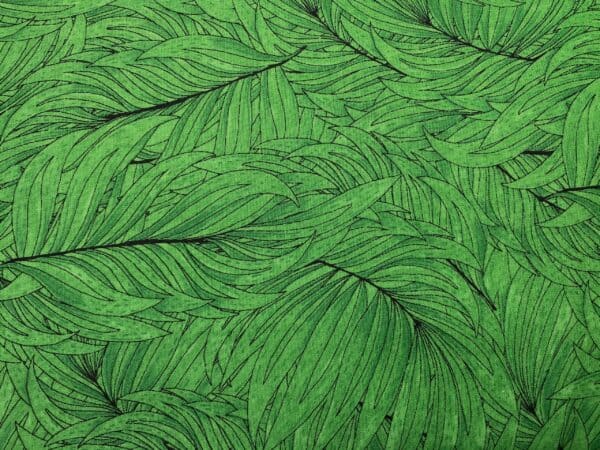 Patchwork stof - grønne blade