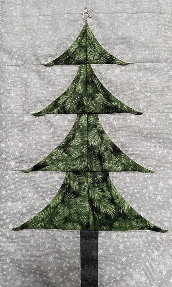 Juletræ med svaj dækkeserviet mønster