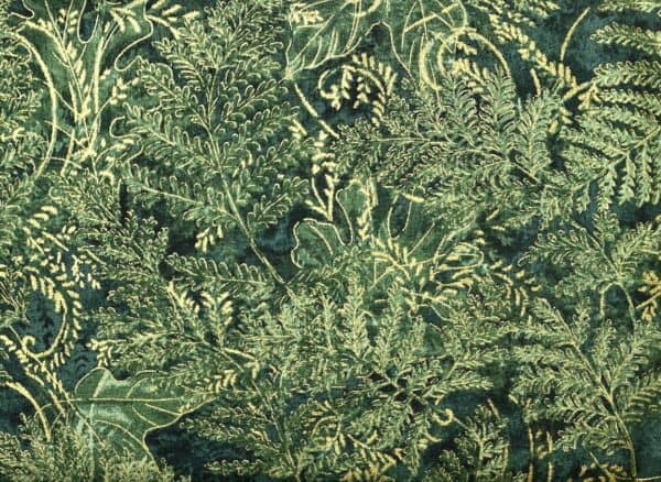 Patchwork stof - grøn md store blade