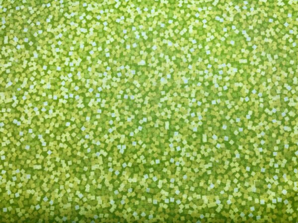 Patchwork stof - grøn med små firkanter