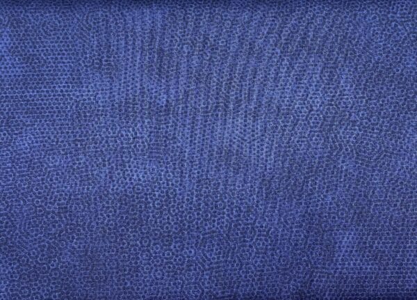 Patchwork stof - blå med mønster