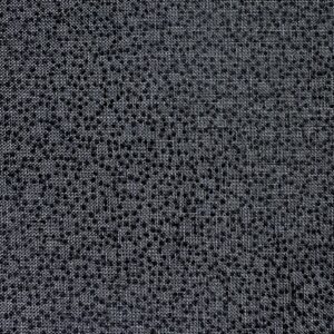 Patchwork stof - mørk grå med sorte nister