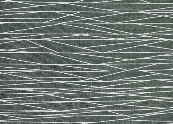 Patchwork stof - grå med hvide streger
