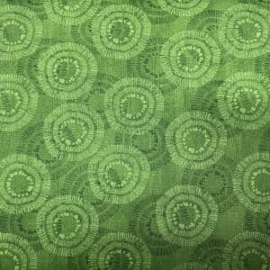 Patchwork stof - grøn med cirkler
