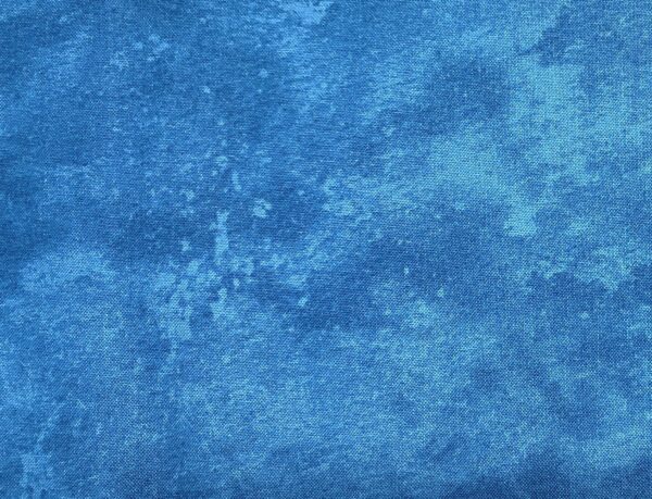 Patchwork stof - mellemblå meleret