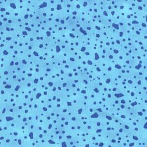 Patchwork stof - lysblå med prikker