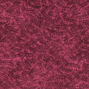 Patchwork stof - rød med mønster