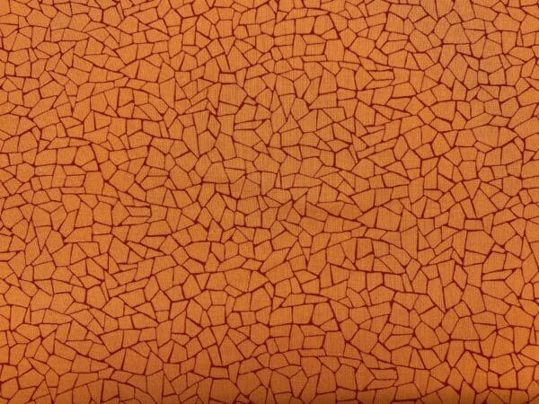 Patchwork stof - orange med krakelering