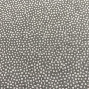 Patchwork stof - grå med hvide prikker