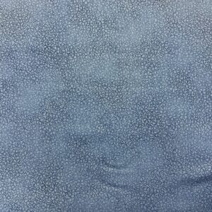 Patchwork stof - blå med blad mønster