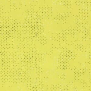 Patchwork stof - gul med hvide og sorte prikker
