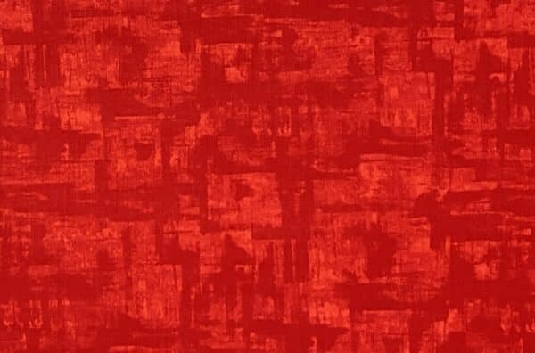 Patchwork stof - rød med diffust mønster