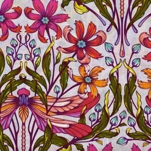 Patchwork stof - Tula Pink - Blomster og guldsmede