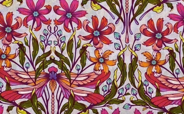 Patchwork stof - Tula Pink - Blomster og guldsmede