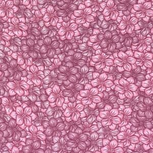 Patchwork stof - pink blomster