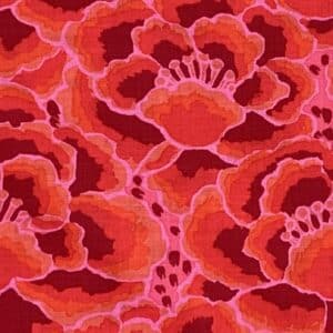 Patchwork stof - Kaffe Fassett - Blomster røde nuancer