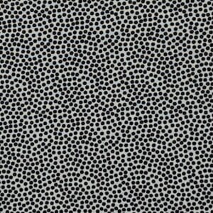 Patchwork stof - grå med sorte prikker