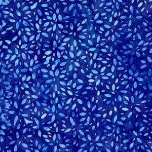 Patchwork stof - blå stof med mønster