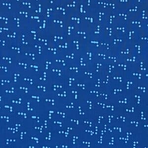 Patchwork stof - blå stof med prikker
