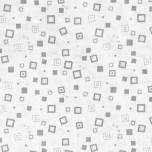 hvid stof med firkanter