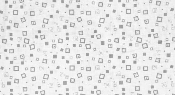 Patchwork stof - hvid stof med firkanter