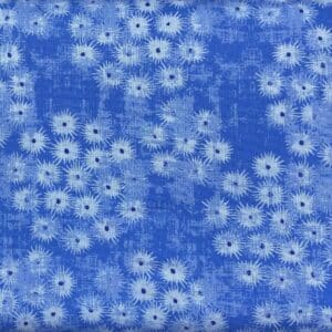 Patchwork stof - blå blomster stof