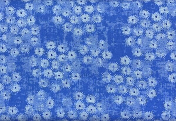 Patchwork stof - blå blomster stof