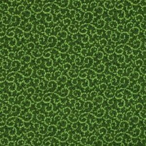 Patchwork stof - grønt stof med snirkler