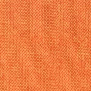 orange stof med snirkler