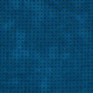 Patchwork stof - blå stof med krydser