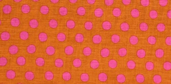 Patchwork stof - Kaffe Fassett - Rust med pink prikker