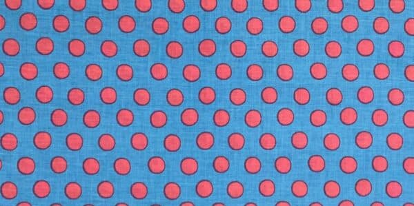Patchwork stof - Kaffe Fassett - Blå med rødlige prikker